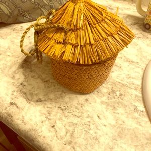 Little tiki hut mini zipper purse/bag